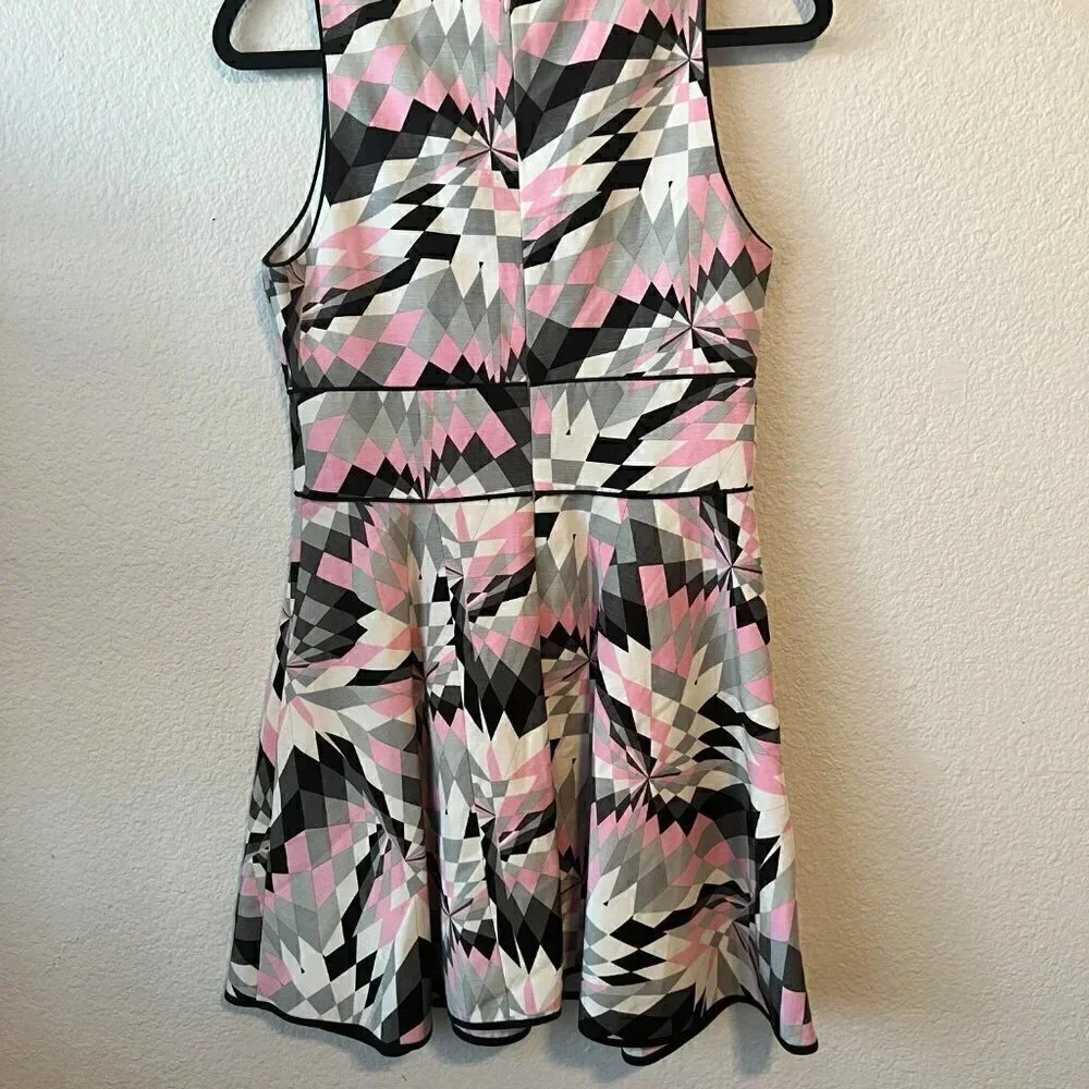 Tibi Black, Pink, White & Grey Isosceles Night Out Dress - Picture 4 of 7